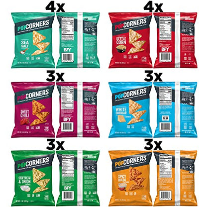 PopCorners Popped Corn Snacks, Sampler Pack, 1 Ounce (Pack of 20) (Packaging May Vary)-UPStoxs