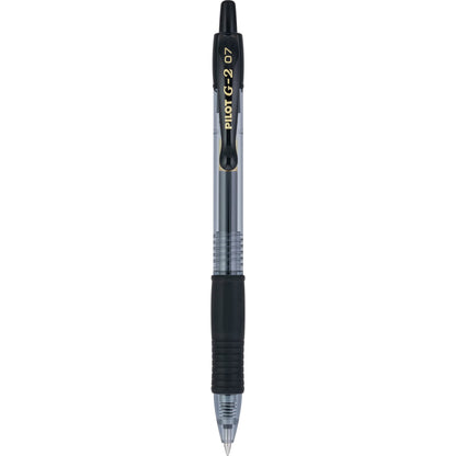 Pilot, G2 Premium Gel Roller Pens, Fine Point 0.7 mm, Black, Pack of 12 (Dozen Box)-UPStoxs