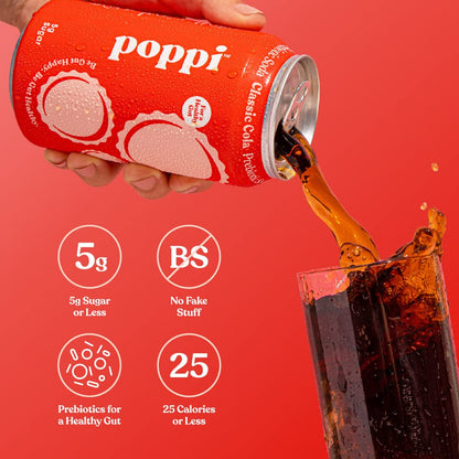 Poppi Classic Cola Prebiotic Soda Single, 12 FZ-UPStoxs