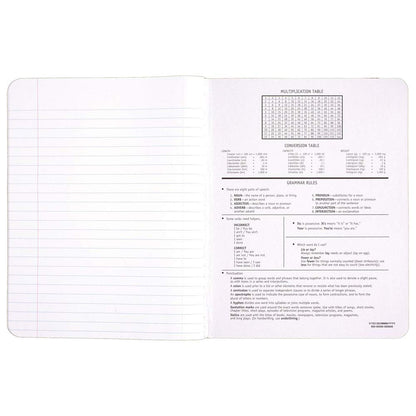 Mead Composition, Wide Ruled Comp Book, Writing Journal Notebook with Lined Paper, Home School Supplies for College Students & K-12, 9-3/4" x 7-1/2", 100 Sheets, Black Marble (09910)-UPStoxs