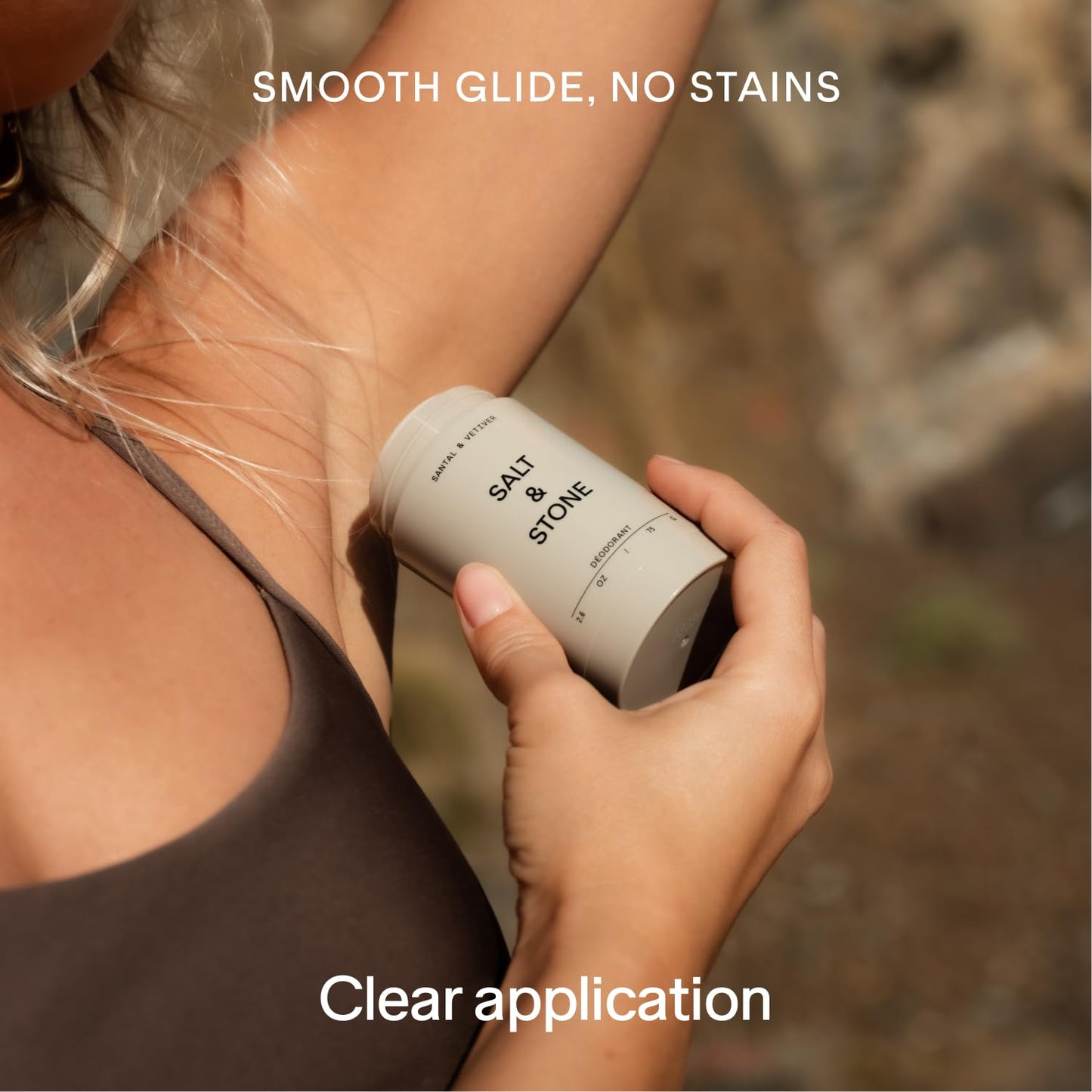SALT & STONE Natural Deodorant - Santal & Vetiver | Extra Strength Natural Deodorant for Women & Men | Aluminum Free with Seaweed Extracts, Shea Butter & Probiotics | Free From Parabens & Sulfates-UPStoxs