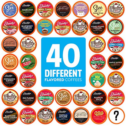 Two Rivers Coffee Flavored Coffee Pods Compatible with Keurig K Cup Brewers, Assorted Variety Pack Flavored Coffee, 40 Count-UPStoxs