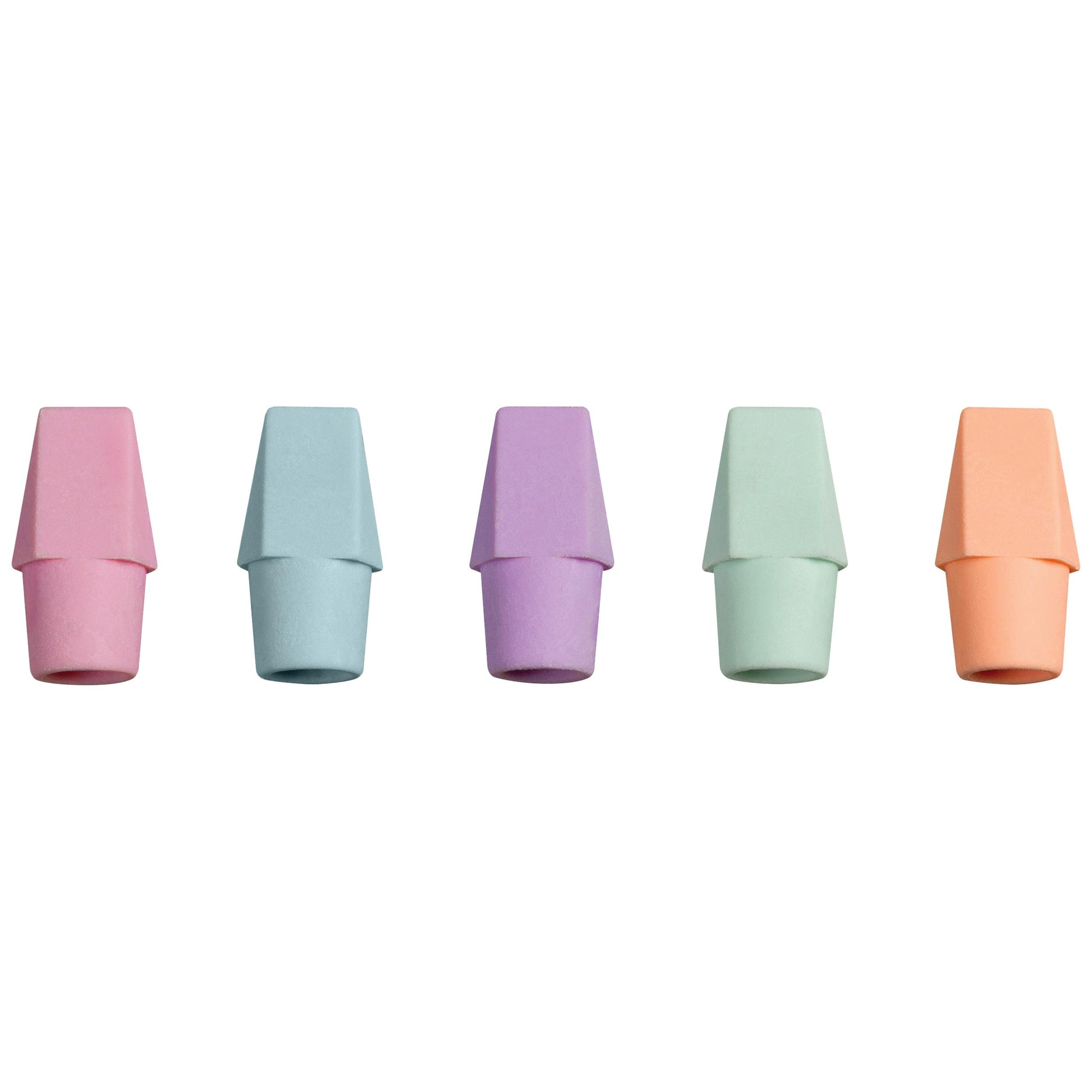 Ticonderoga Pencil Cap Erasers, Assorted Pastel Colors, 10 Count-UPStoxs
