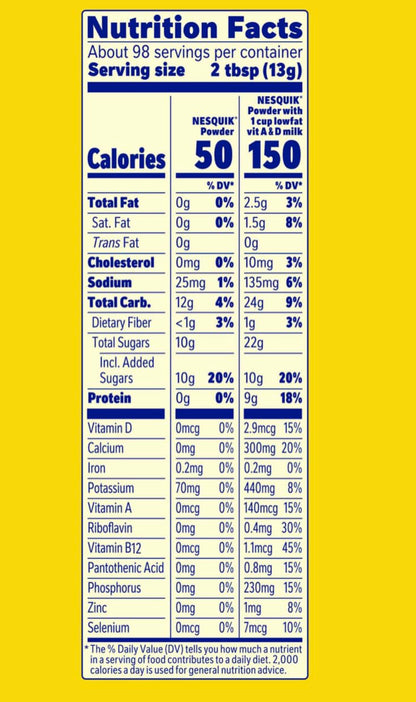 Nesquik Chocolate Powder Drink Mix 44.9 oz.