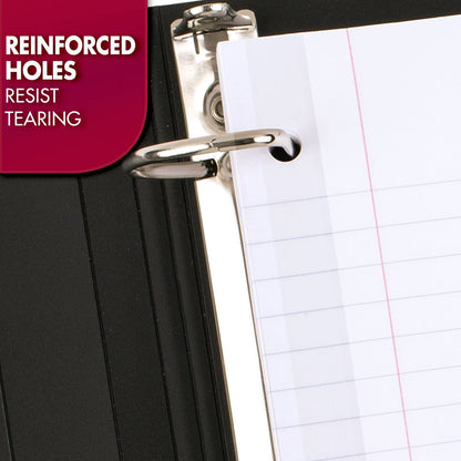 Mead Loose Leaf Paper, Notebook Paper, Wide Ruled Filler Paper, Reinforced, 8 x 10.5, 100 Sheets (15006), White-UPStoxs