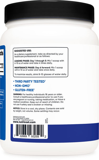 Nutricost Creatine Monohydrate Powder (Blue Raspberry), 500 Grams (1.1 LBS)-UPStoxs