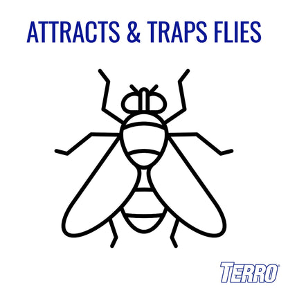 TERRO T518 Fly Magnet Sticky Fly Paper Fly Trap, 8 Count (Pack of 1)-UPStoxs