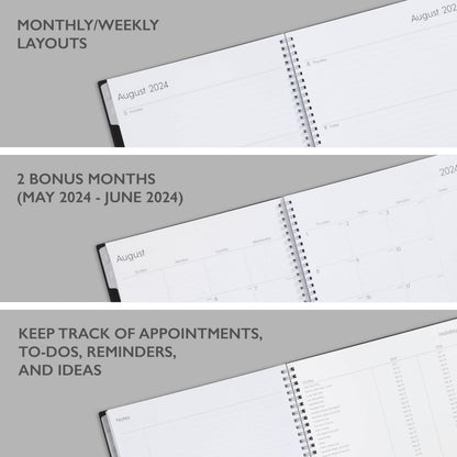 Blue Sky 2024-2025 Academic Year Weekly and Monthly Planner, 8.5" x 11", Flexible Cover, Wirebound, Enterprise (150144)-UPStoxs