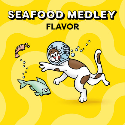TEMPTATIONS Classic Crunchy and Soft Cat Treats Seafood Medley Flavor, 16 oz. Tub-UPStoxs