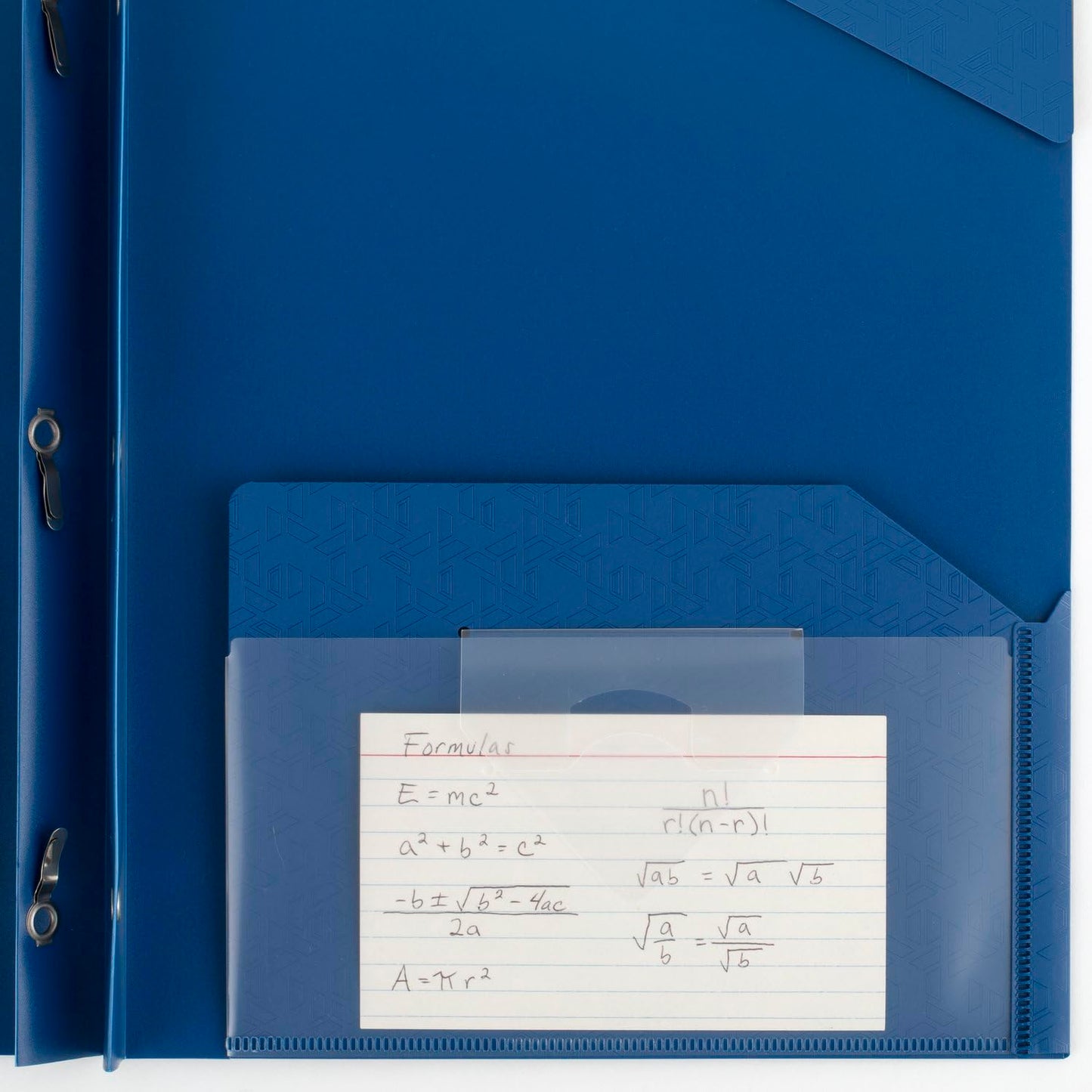 Five Star 2 Pocket Folder, Stay-Put Folder, Plastic Colored Folders with Pockets & Prong Fasteners, For Home, School Supplies & Home Office, 11” x 8-1/2”, Blue (72115)-UPStoxs