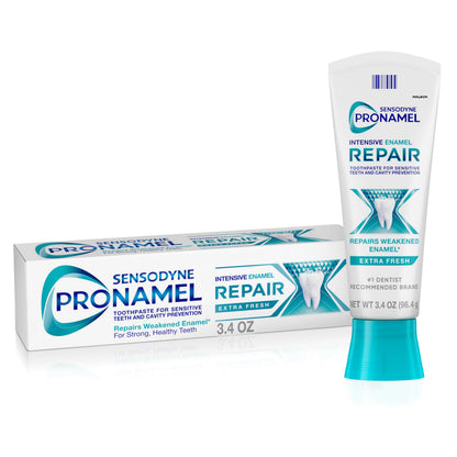 Sensodyne Pronamel Intensive Enamel Repair Toothpaste for Sensitive Teeth, to Reharden and Strengthen Enamel, Extra Fresh - 3.4 Ounces-UPStoxs
