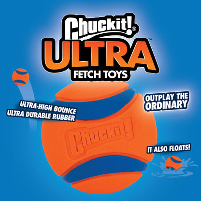 Chuckit Ultra Ball Dog Toy, Small (2 Inch Diameter), Pack of 2, for Breeds 0-20 lbs-UPStoxs