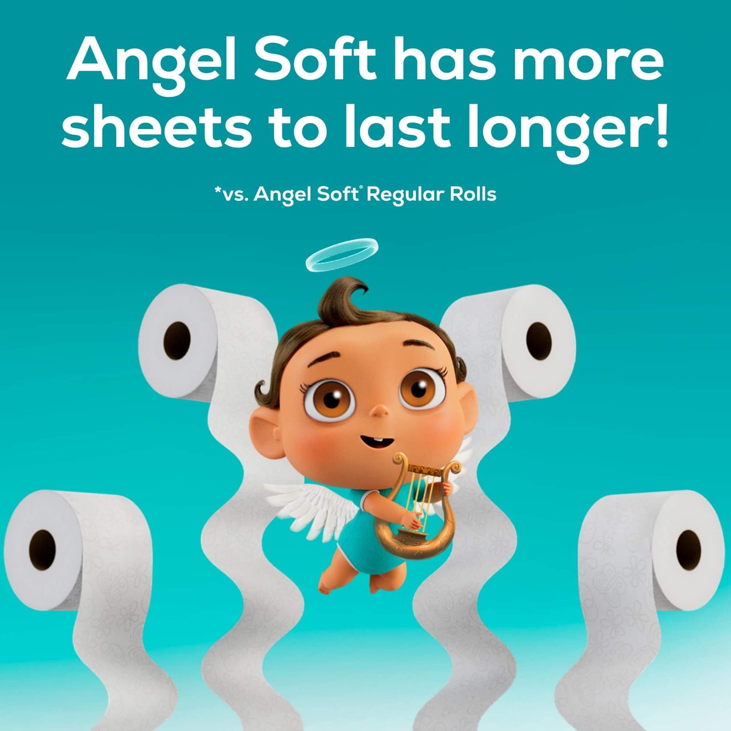Angel Soft Toilet Paper, 16 Mega Rolls = 64 Regular Rolls, Soft and Strong Toilet Tissue-UPStoxs