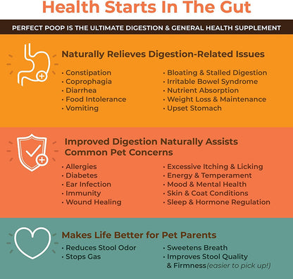 Perfect Poop Digestion & General Health Supplement for Dogs: Fiber, Prebiotics, Probiotics & Enzymes Relieve Digestive Conditions, Optimize Stool, and Improve Health (Cheddar Cheese, 12.8 oz)-UPStoxs