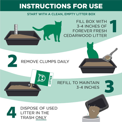 Arm & Hammer Forever Fresh Clumping Cat Litter Cedarwood, MultiCat 18lb, Pet Friendly with Essential Oils, (Pack of 1)-UPStoxs