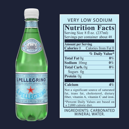 S.Pellegrino Sparkling Natural Mineral Water 16.9 fl. oz., 24 pk.