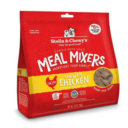 Stella & Chewy's Freeze Dried Raw Chewy’s Chicken Meal Mixers – Dog Food Topper for Small & Large Breeds – Grain Free, Protein Rich Recipe – 3.5 oz Bag-UPStoxs