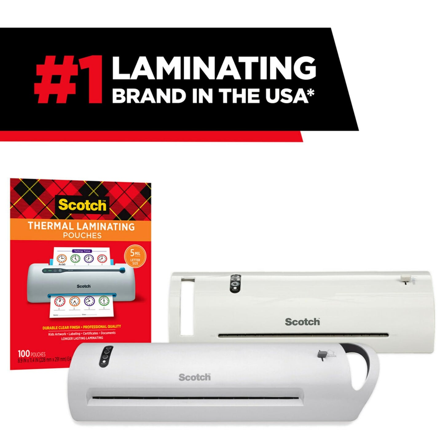 Scotch Thermal Laminating Pouches, For Use With Thermal Laminators, 8.9 x 11.4 Inches, Letter Size Sheets, 100 Count (Pack of 1)-UPStoxs