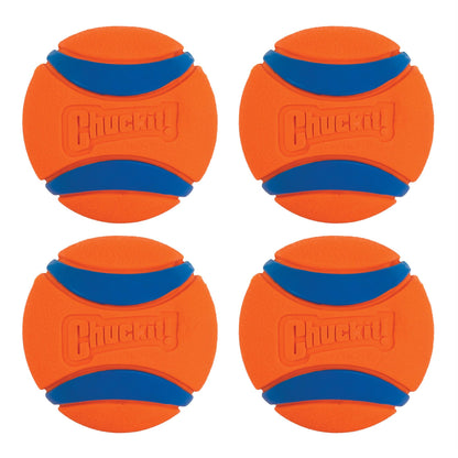 Chuckit Ultra Ball Dog Toy, Medium (2.5 Inch Diameter) Pack of 4, for Breeds 20-60 Lbs-UPStoxs