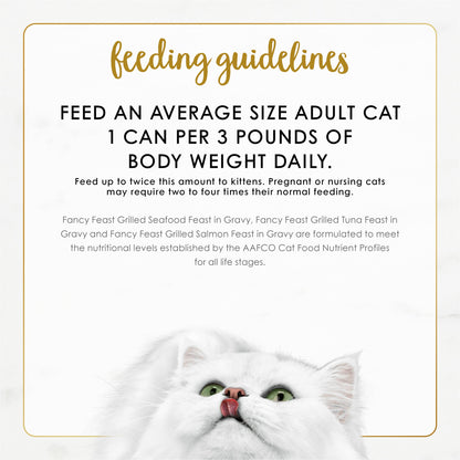 Purina Fancy Feast Grilled Wet Cat Food Seafood Collection in Wet Cat Food Variety Pack - (Pack of 24) 3 oz. Cans-UPStoxs