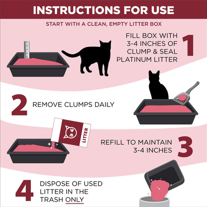 ARM & HAMMER Clump & Seal Platinum Multi-Cat Complete Odor Sealing Clumping Cat Litter with 14 Days of Odor Control, 37 lbs, Online Exclusive Formula-UPStoxs