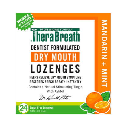 TheraBreath Mouthwash & Lozenges Bundle, Fresh Breath Alcohol-Free Mint Mouthwash 16 Fl Oz (Pack of 2) & Sugar-Free Mandarin Mint Lozenges for Dry Mouth 24 Count-UPStoxs