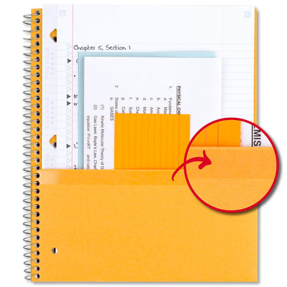 Five Star Spiral Notebook + Study App, 3 Subject, College Ruled Paper, Fights Ink Bleed, Water Resistant Cover, 8-1/2" x 11", 150 Sheets, White (72464)-UPStoxs