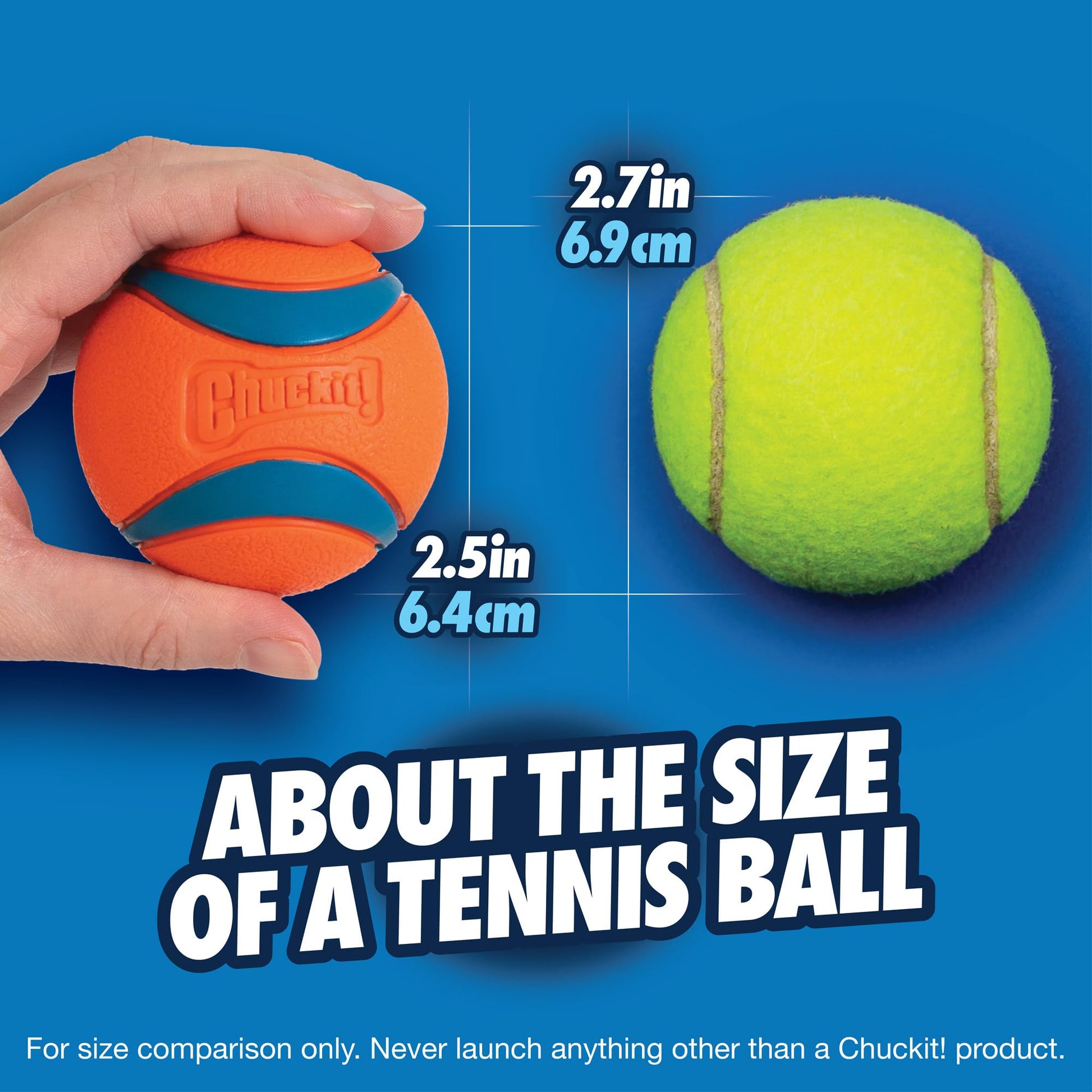 Chuckit Ultra Ball Dog Toy, Medium (2.5 Inch Diameter) Pack of 2, for breeds 20-60 lbs-UPStoxs