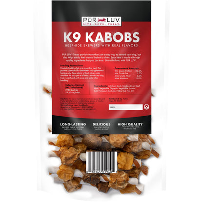 Pur Luv K9 Kabob Real Chicken, Duck, and Sweet Potato Dog Treats, Made with Real Chicken and Sweet Potato, Healthy, Easily Digestible, Long Lasting, and High Protein Dog Treat, 48 oz-UPStoxs