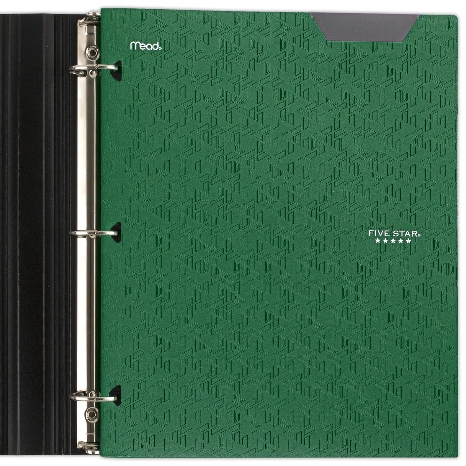 Five Star 2-Pocket Folder, Plastic Folder with Stay-Put Tabs, Fits 3 Ring Binder, Holds 8-1/2" x 11" Paper, Green (333420E-ECM)-UPStoxs