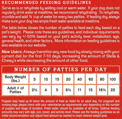 Stella & Chewy's Freeze Dried Raw Dinner Patties – Grain Free Dog Food, Protein Rich Stella’s Super Beef Recipe – 14 oz Bag-UPStoxs