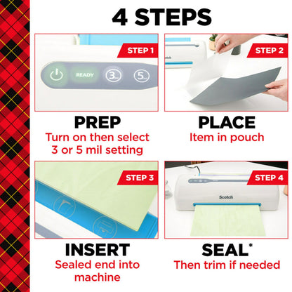Scotch Thermal Laminating Pouches,200 Pack Laminating Sheets,3 Mil,8.9 x 11.4 Inches, Education Supplies & Craft Supplies, For Use With Thermal Laminators, Letter Size Sheets (TP3854-200)-UPStoxs
