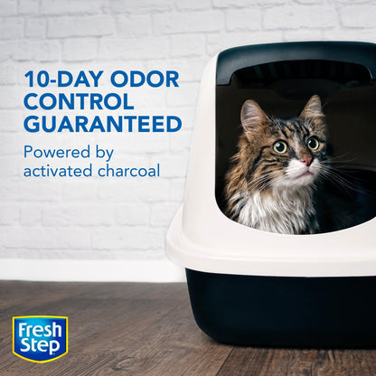 Fresh Step Advanced Unscented Clumping Cat Litter, 18.5 lbs, Low Dust, Activated Charcoal-UPStoxs