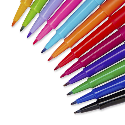 Paper Mate Felt Tip Pens Flair Marker Pens, Medium Point, Assorted, 24 Count-UPStoxs