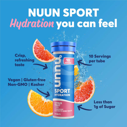 Nuun Sport: Electrolyte Drink Tablets, Pack, ( Servings), Variety, 6 Flavors, 10 Count (Pack of 6), 60 Count-UPStoxs