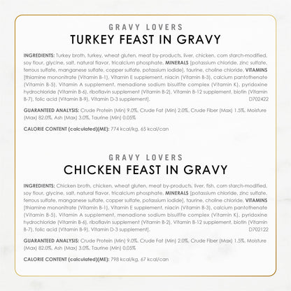 Purina Fancy Feast Gravy Lovers Poultry and Beef Grilled Gourmet Wet Cat Food Variety Pack - 3 Ounce (Pack of 24)-UPStoxs