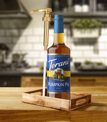Sugar Free Pumpkin Syrup for Coffee 25.4 Ounces, Torani Sugar Free Pumpkin Pie with Little Squirt Syrup Pump-UPStoxs