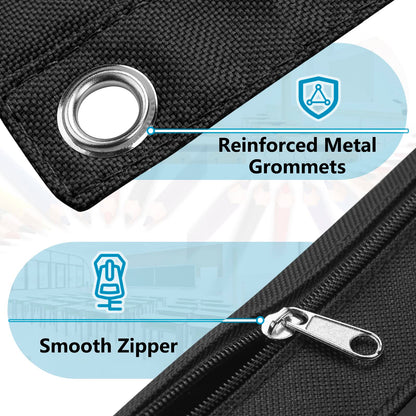 Forvencer Pencil Pouch for 3 Ring Binder, Binder Pencil Case with Smooth Zipper, Clear Window Pencil Case for Binder, Big Capacity 3 Ring Binder Pencil Bag with 3 Reinforced Grommets, Pink-UPStoxs