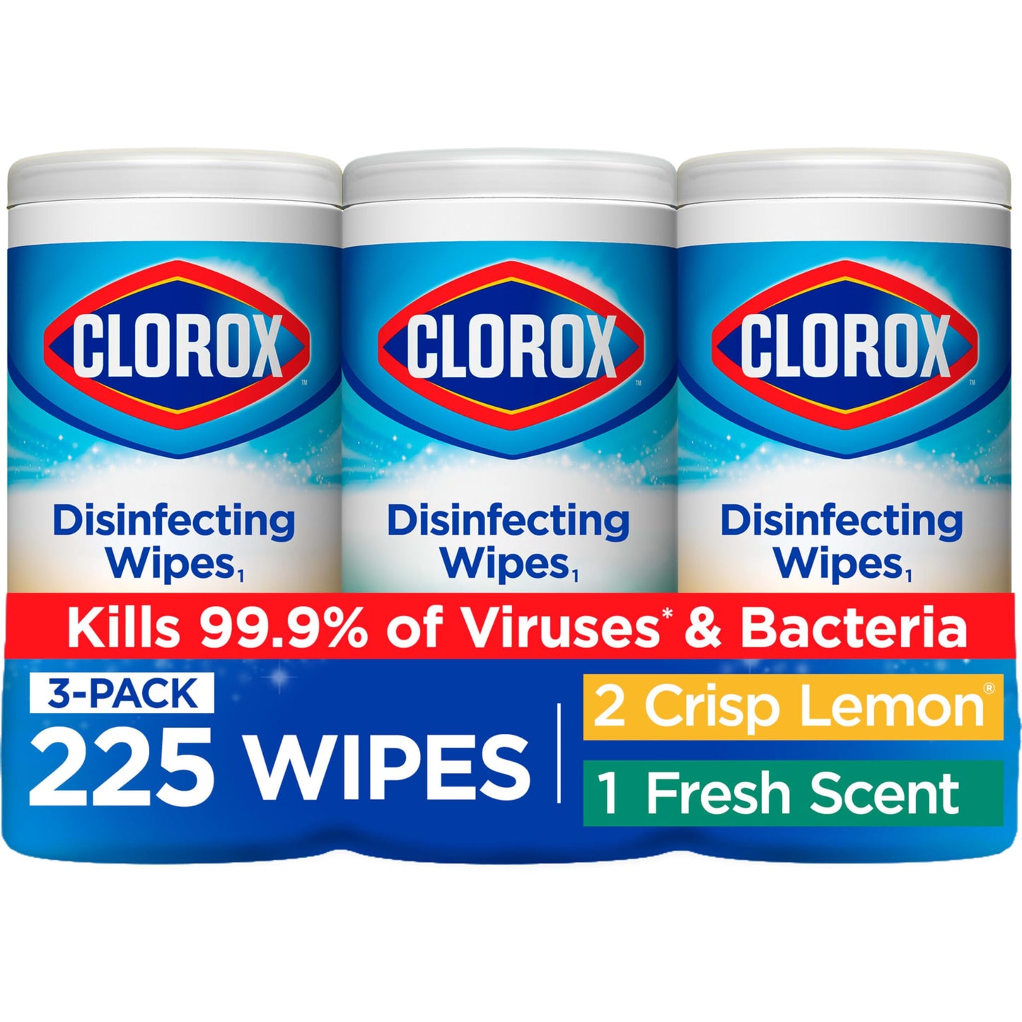 Clorox Disinfecting Wipes Value Pack, Household Essentials, 75 Count, Pack of 3 (Package May Vary)-UPStoxs