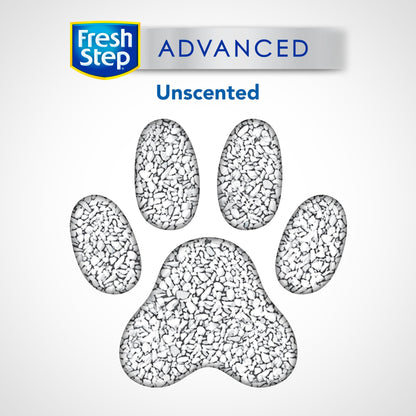 Fresh Step Advanced Unscented Clumping Cat Litter, 18.5 lbs, Low Dust, Activated Charcoal-UPStoxs