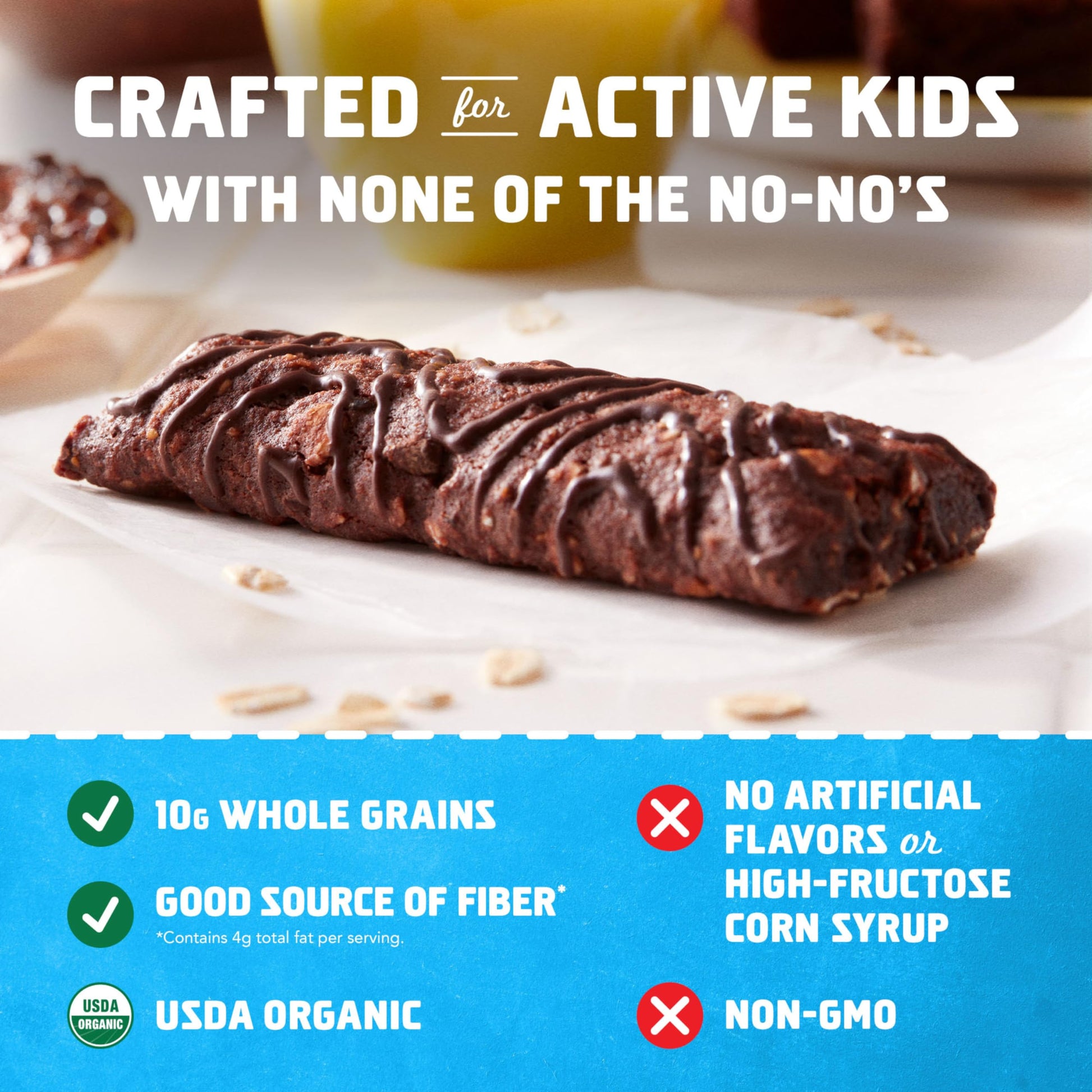 CLIF Kid Zbar - Chocolate Brownie - Soft Baked Whole Grain Snack Bars - USDA Organic - Non-GMO - Plant-Based - 1.27 oz. (18 Pack)-UPStoxs