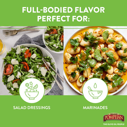 Pompeian Robust Extra Virgin Olive Oil, First Cold Pressed, Full-Bodied Flavor, Perfect for Salad Dressings & Marinades, 68 FL. OZ.-UPStoxs