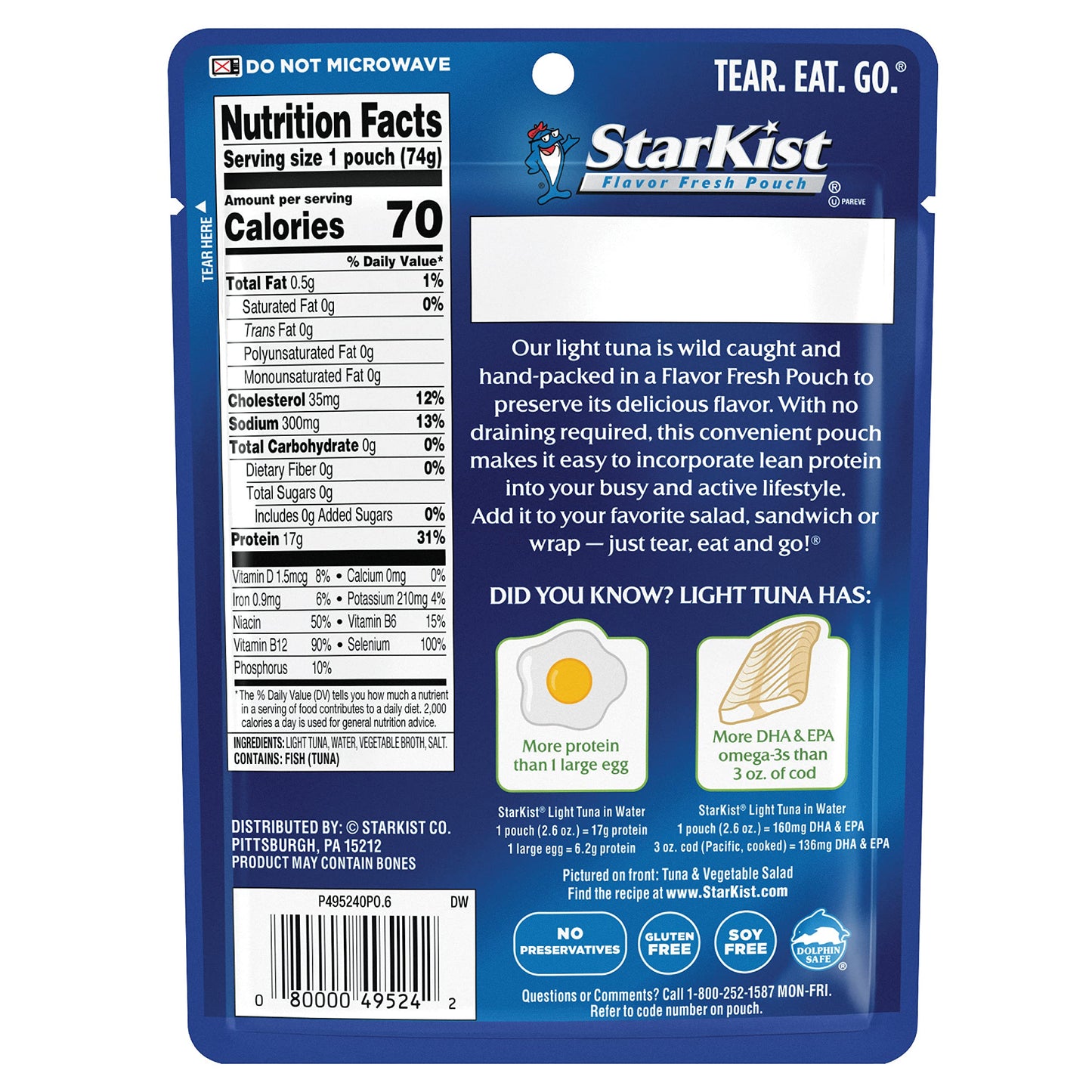 StarKist Chunk Light Tuna in Water, 2.6 Ounce (Pack of 10)-UPStoxs