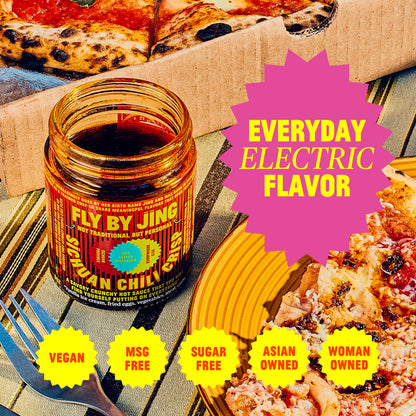 FLYBYJING Sichuan Chili Crisp - Premium Spicy Savory All-Natural Vegan Chili Oil - Crunchy Hot Sauce, Good on Everything, Sugar Free - 6oz (Pack of 1)-UPStoxs
