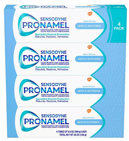 Sensodyne Pronamel Gentle Whitening Toothpaste for Sensitive Teeth, Alpine Breeze, 6.5 oz., 4pk.