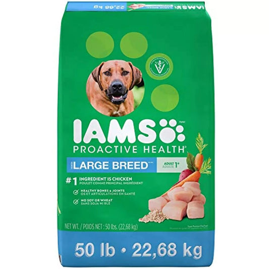 IAMS ProActive Health Adult Large Breed Chicken Dry Dog Food, 50 lbs.