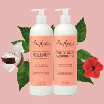 Shea Moisture Coconut & Hibiscus Shampoo & Conditioner, 24 fl. oz., 2 pk.