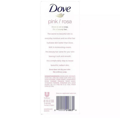 Dove Beauty Bar Soap, Pink, 3.75 oz., 16 ct.