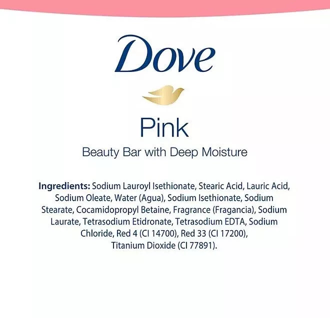 Dove Beauty Bar Soap, Pink, 3.75 oz., 16 ct.