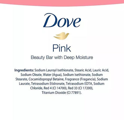 Dove Beauty Bar Soap, Pink, 3.75 oz., 16 ct.
